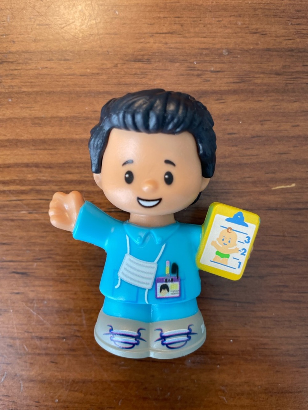 Fisher Price Little People Replacement Surgeon Wearing Blue Scrubs Carrying